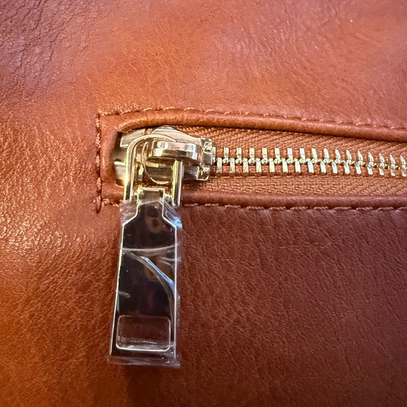 Moda Luxe Cognac Braided-Trim Shoulder Hobo - Picture 5 of 9